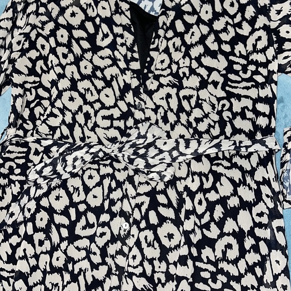 Black and Cream Leopard Print Dress - Picture 4 of 5